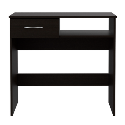 Black Computer Desk with Bookcase - 31.5" Workspace for Home Office