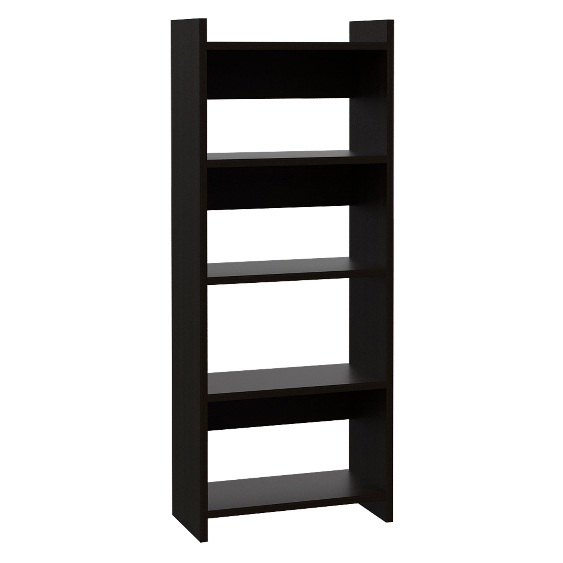 Black Computer Desk with Bookcase - 31.5" Workspace for Home Office