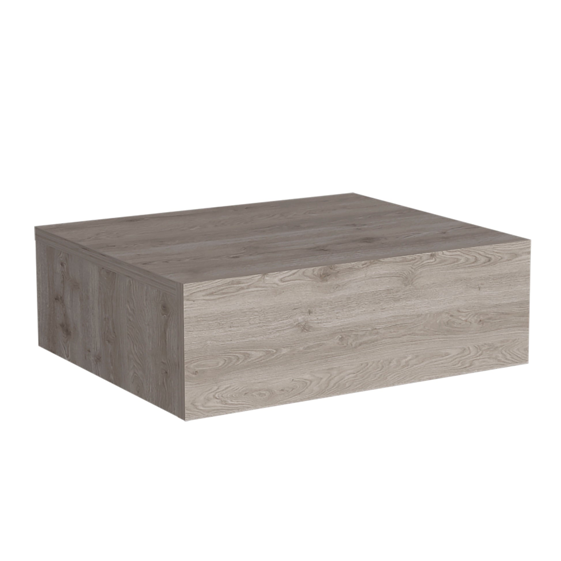 Light Gray Floating Nightstand - Wall Mounted Bedside Shelf with Drawer for Bedroom