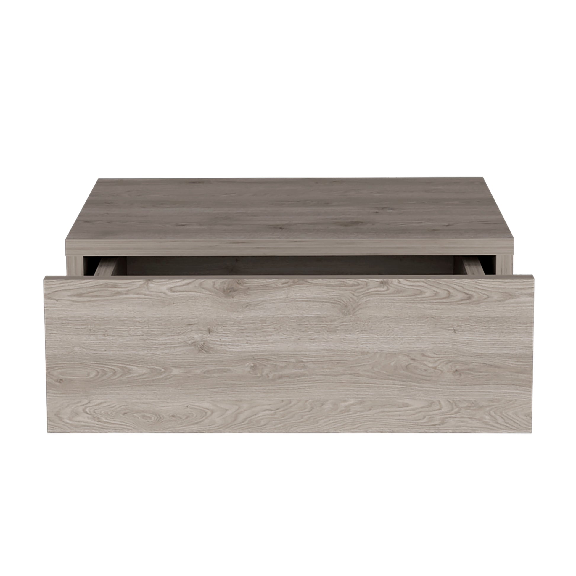 Light Gray Floating Nightstand - Wall Mounted Bedside Shelf with Drawer for Bedroom