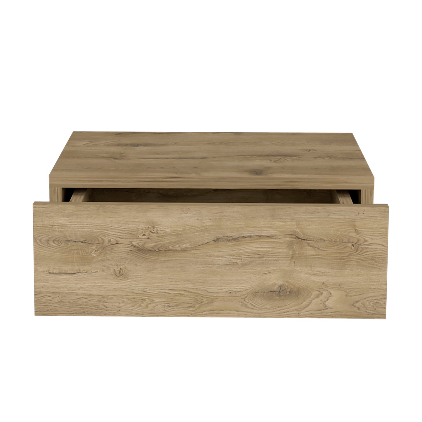 Floating Nightstand Beige Pine - 5"H Wall Mounted Shelf for Bedroom