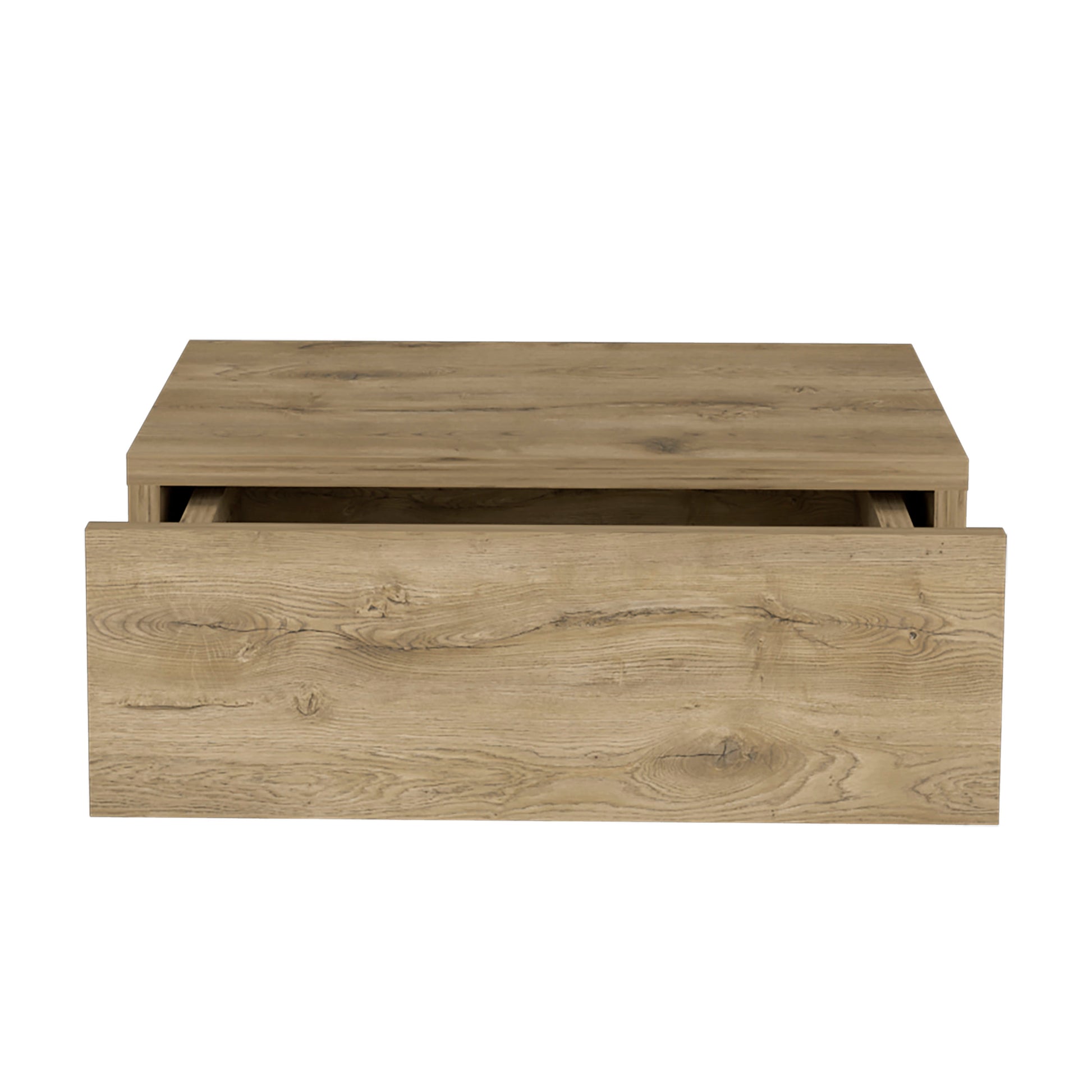 Floating Nightstand Beige Pine - 5"H Wall Mounted Shelf for Bedroom