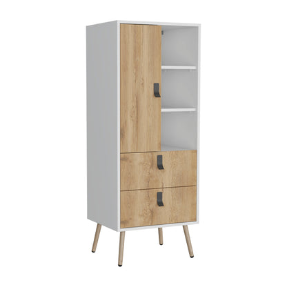 White Walnut Dresser - 52" Bedroom Storage