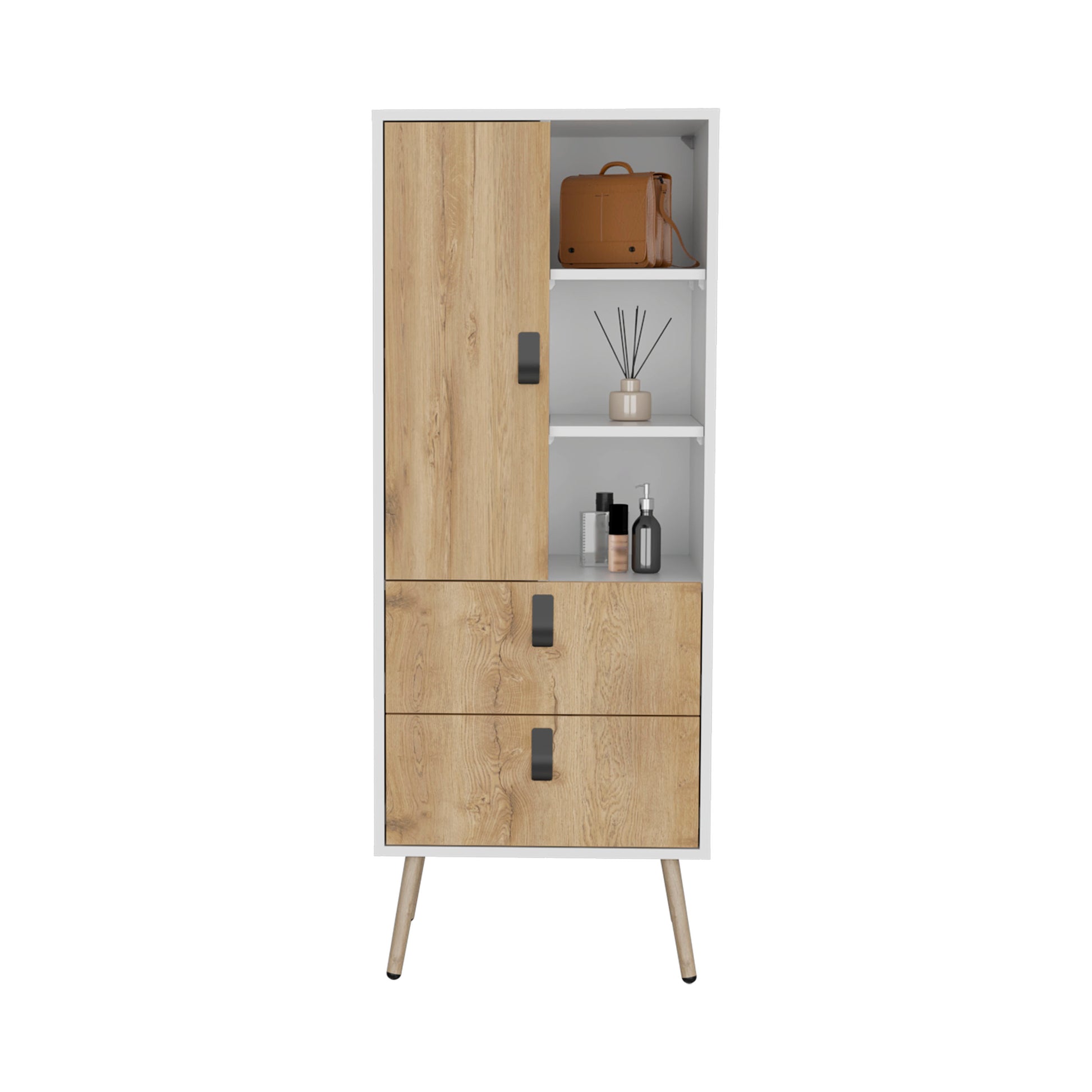 White Walnut Dresser - 52" Bedroom Storage