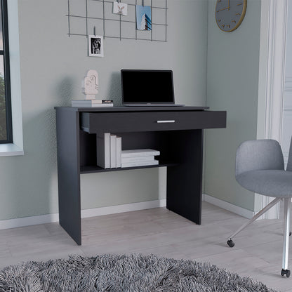 Black Pine Storage Desk - 31.5" Work Surface