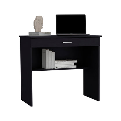 Black Pine Storage Desk - 31.5" Work Surface