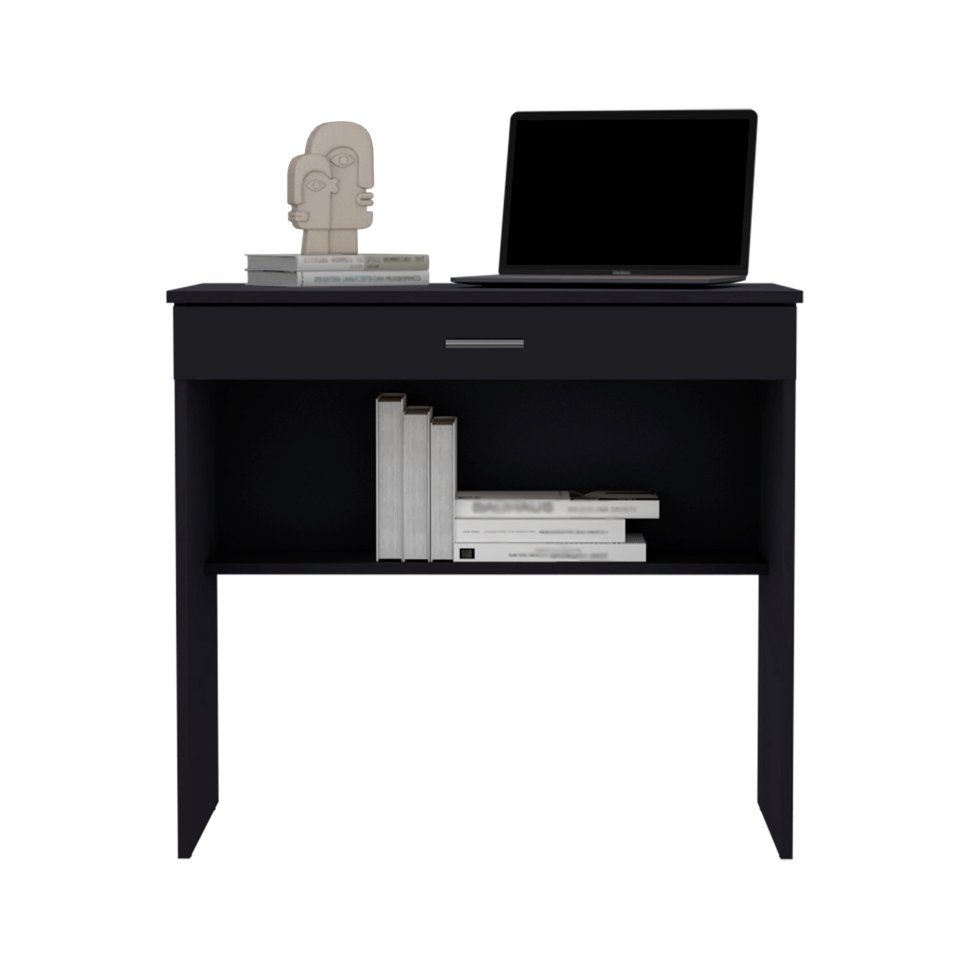 Black Pine Storage Desk - 31.5" Work Surface