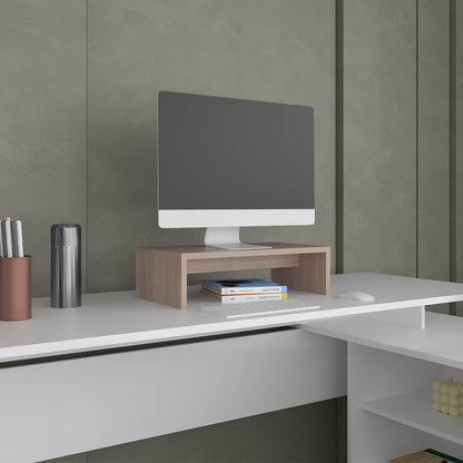 Desk 5.4" H, with 1 Shelf, White Oak
