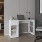 Computer Desk, 1 Drawer, 2 Shelves, White