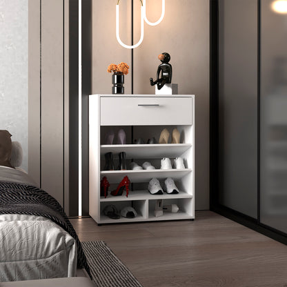 Shoe Rack, 1 Door, 4 Legs, 5 Shelves