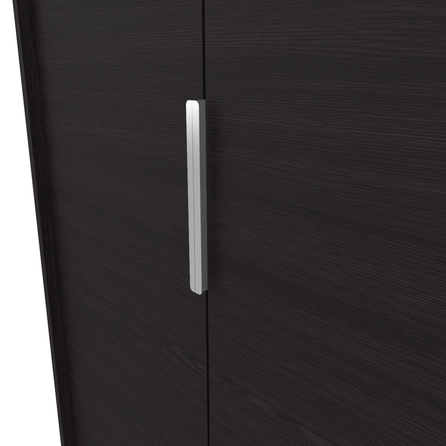 Black Engineered Wood Dresser - 2 Door Armoire 74.4" Tall