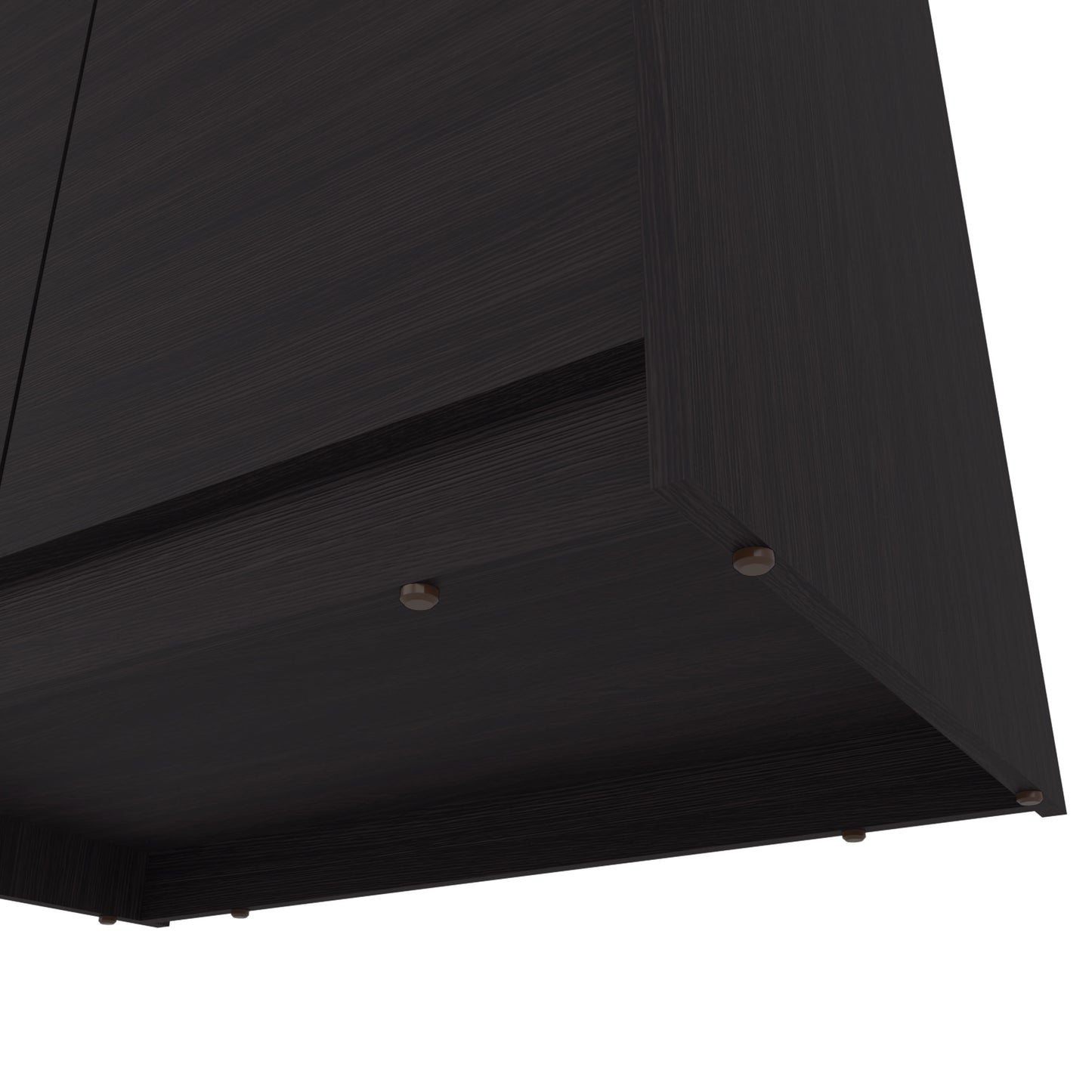 Black Engineered Wood Dresser - 2 Door Armoire 74.4" Tall