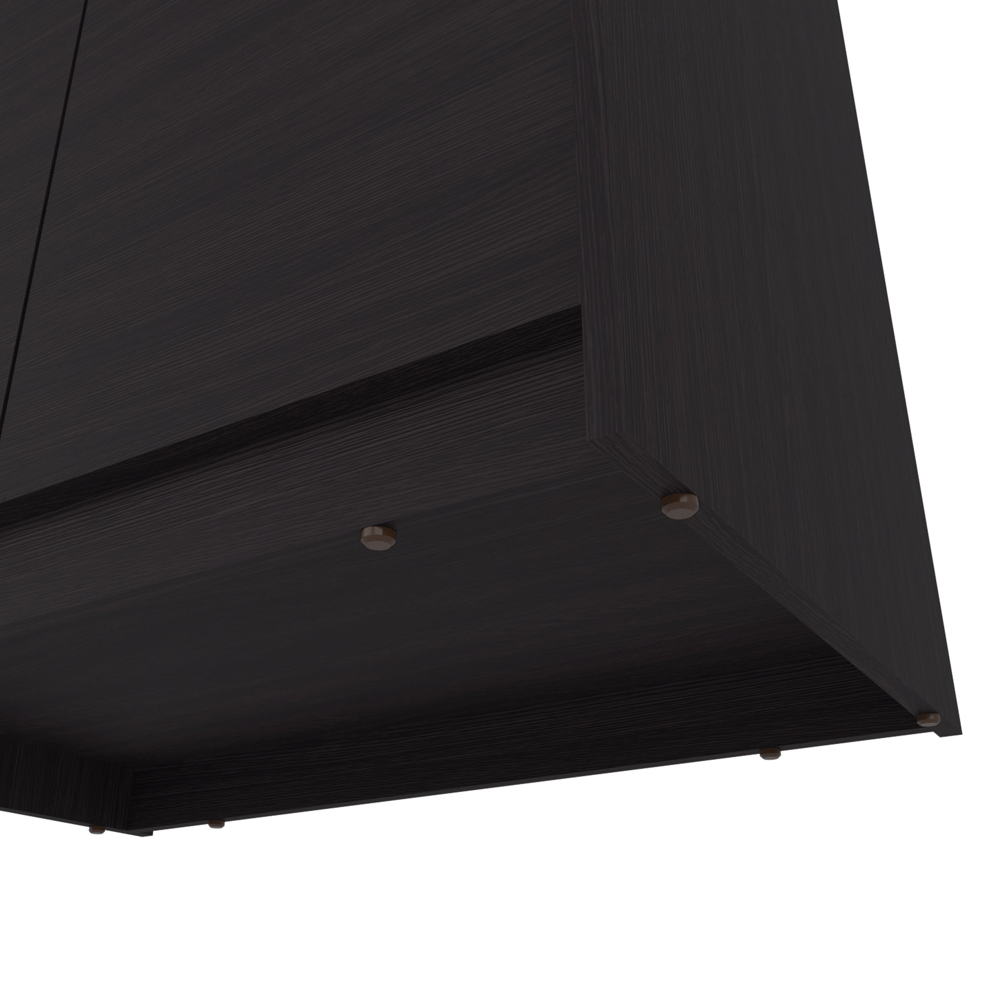 Black Engineered Wood Dresser - 2 Door Armoire 74.4" Tall