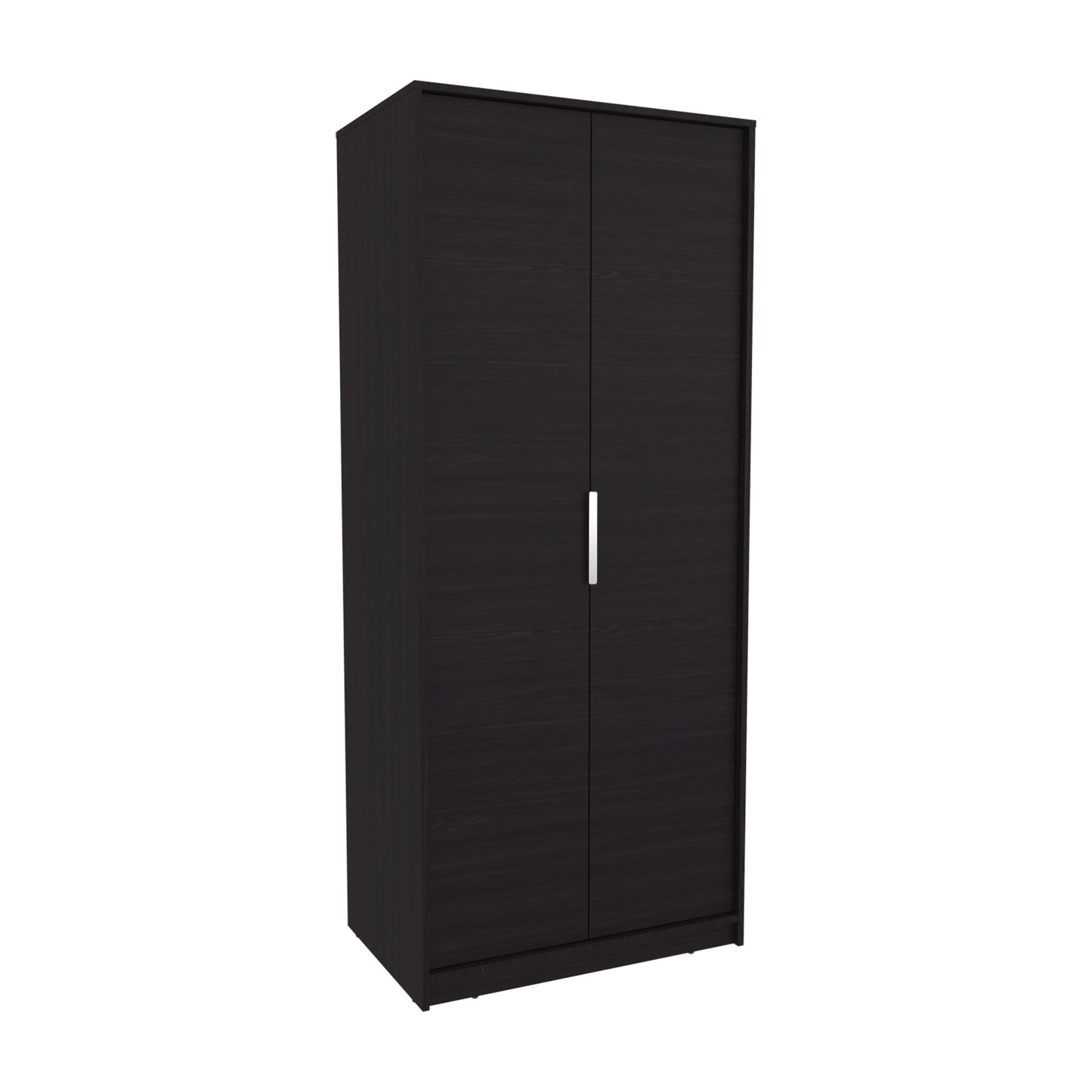 Black Engineered Wood Dresser - 2 Door Armoire 74.4" Tall