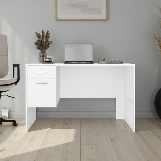 White Desk with 2 Drawers - 47.2" Workspace