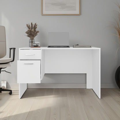 White Desk with 2 Drawers - 47.2" Workspace