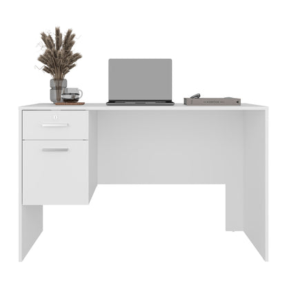 White Desk with 2 Drawers - 47.2" Workspace