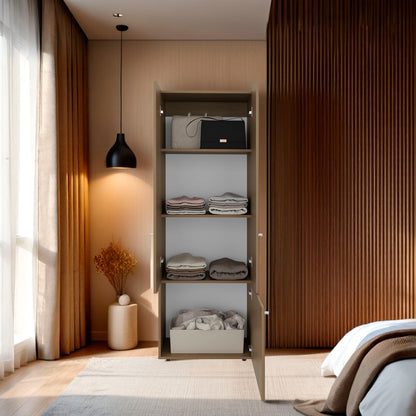 66.9" Natural White Bedroom Dresser - Modern Storage Chest
