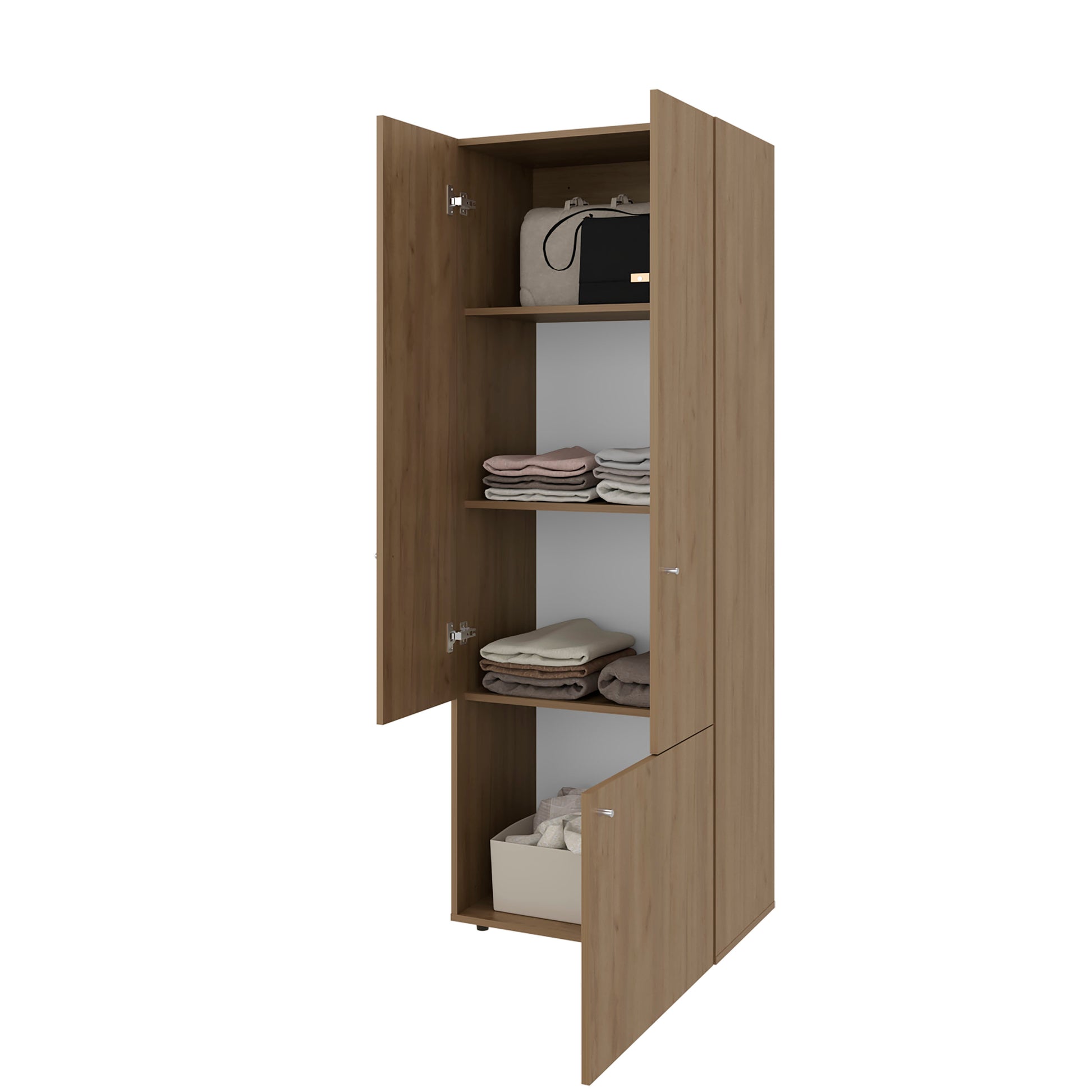 66.9" Natural White Bedroom Dresser - Modern Storage Chest