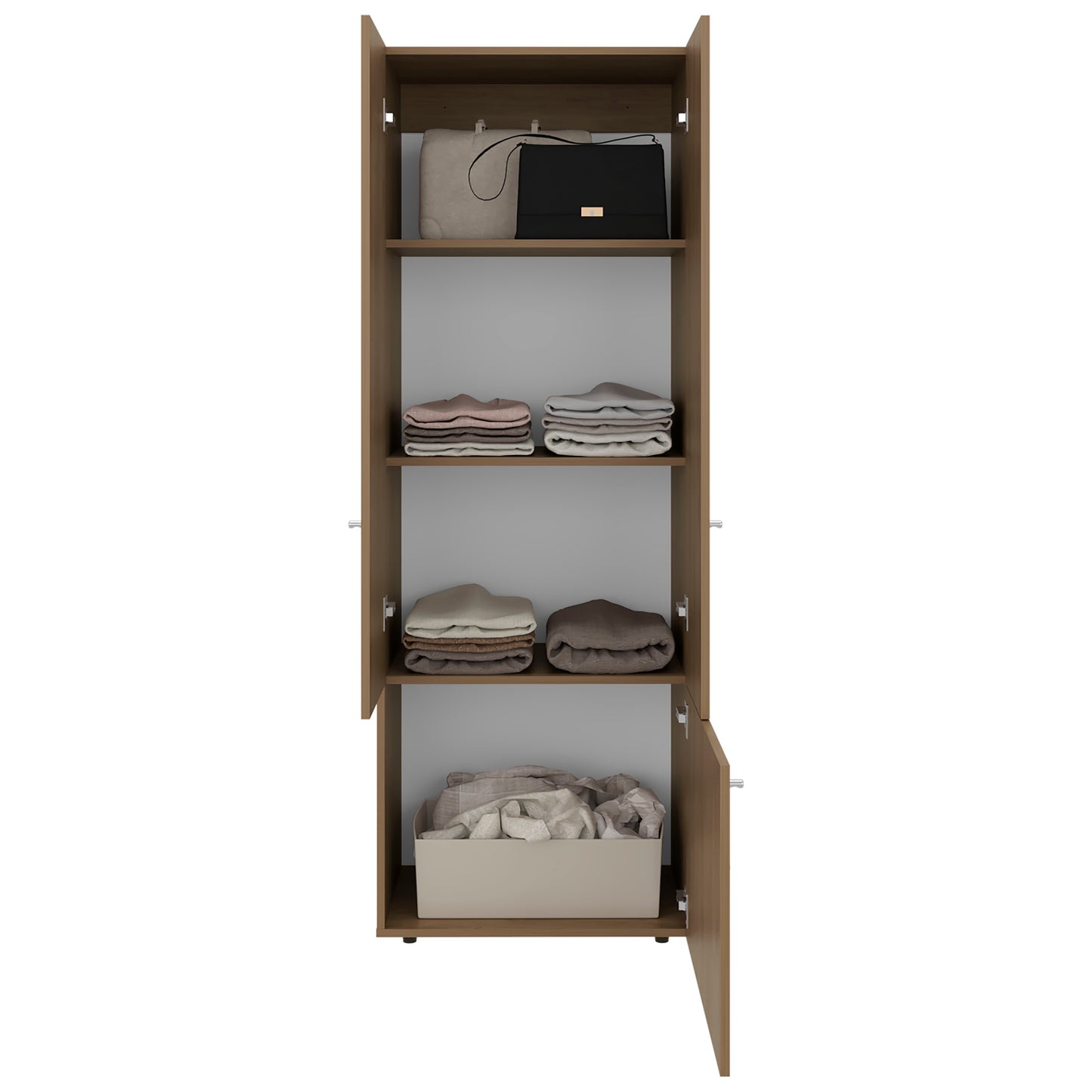 66.9" Natural White Bedroom Dresser - Modern Storage Chest