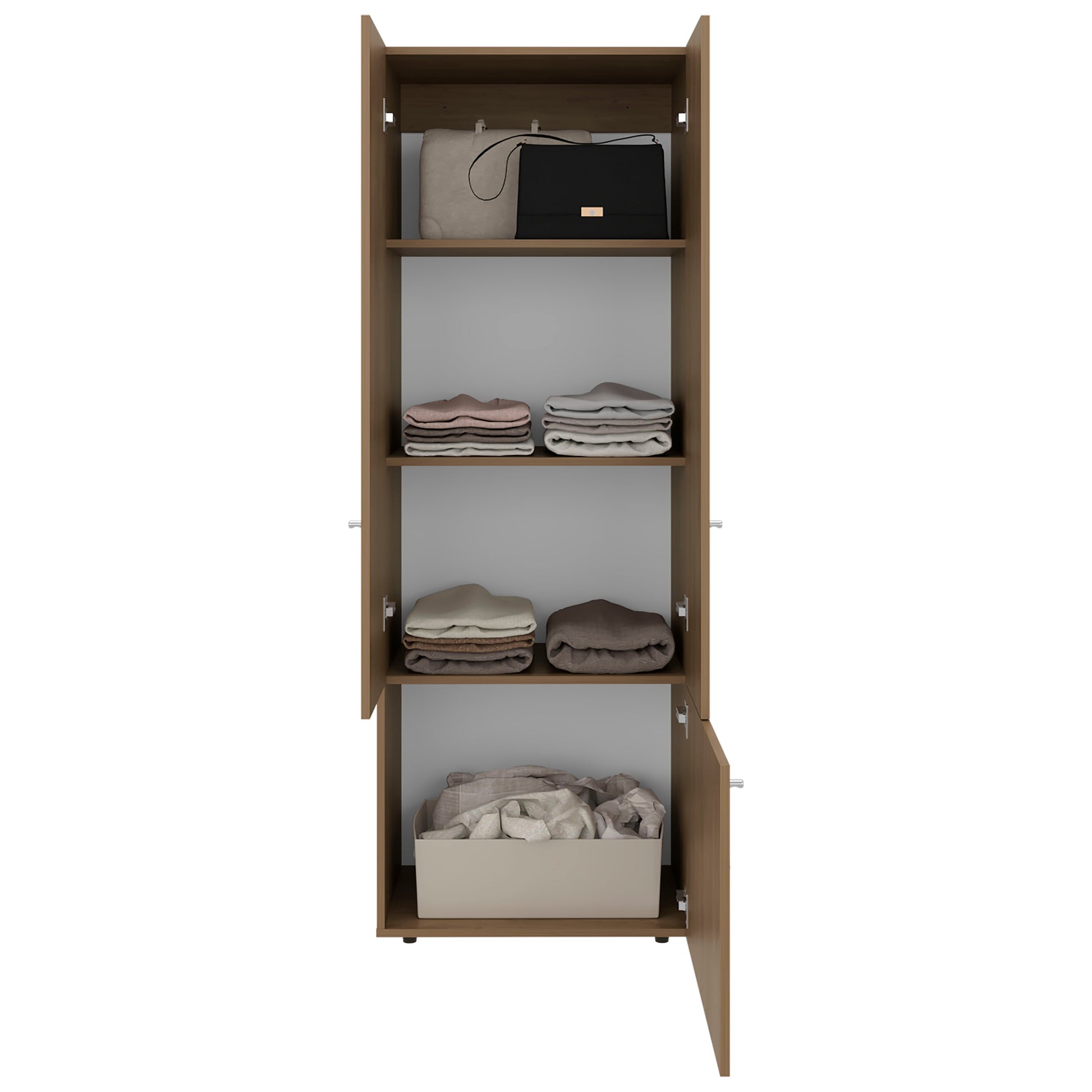 66.9" Natural White Bedroom Dresser - Modern Storage Chest