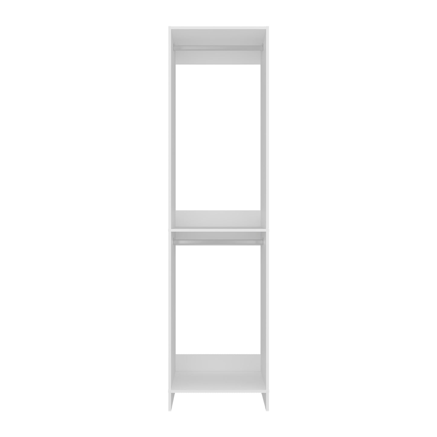 White 84" Hanging Dresser with Two Rods