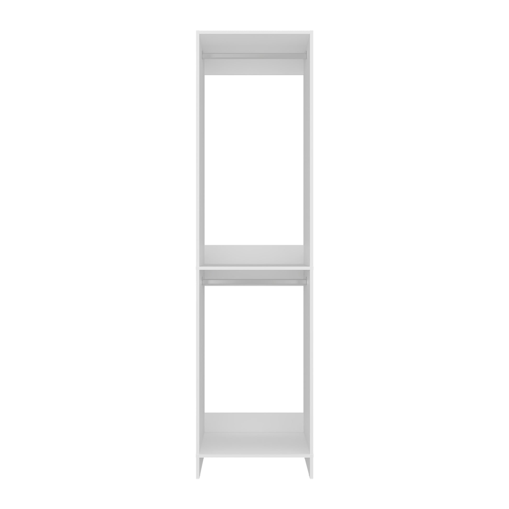 White 84" Hanging Dresser with Two Rods