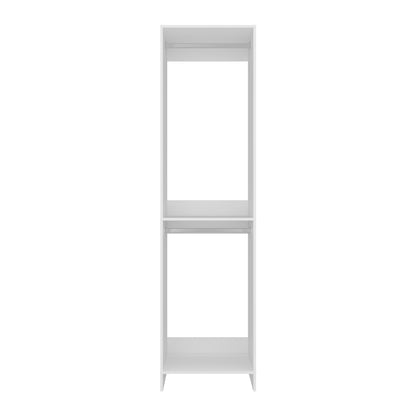 White 84" Hanging Dresser with Two Rods