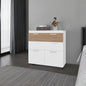 White Natural Wood Dresser - 34.6" Wide Storage