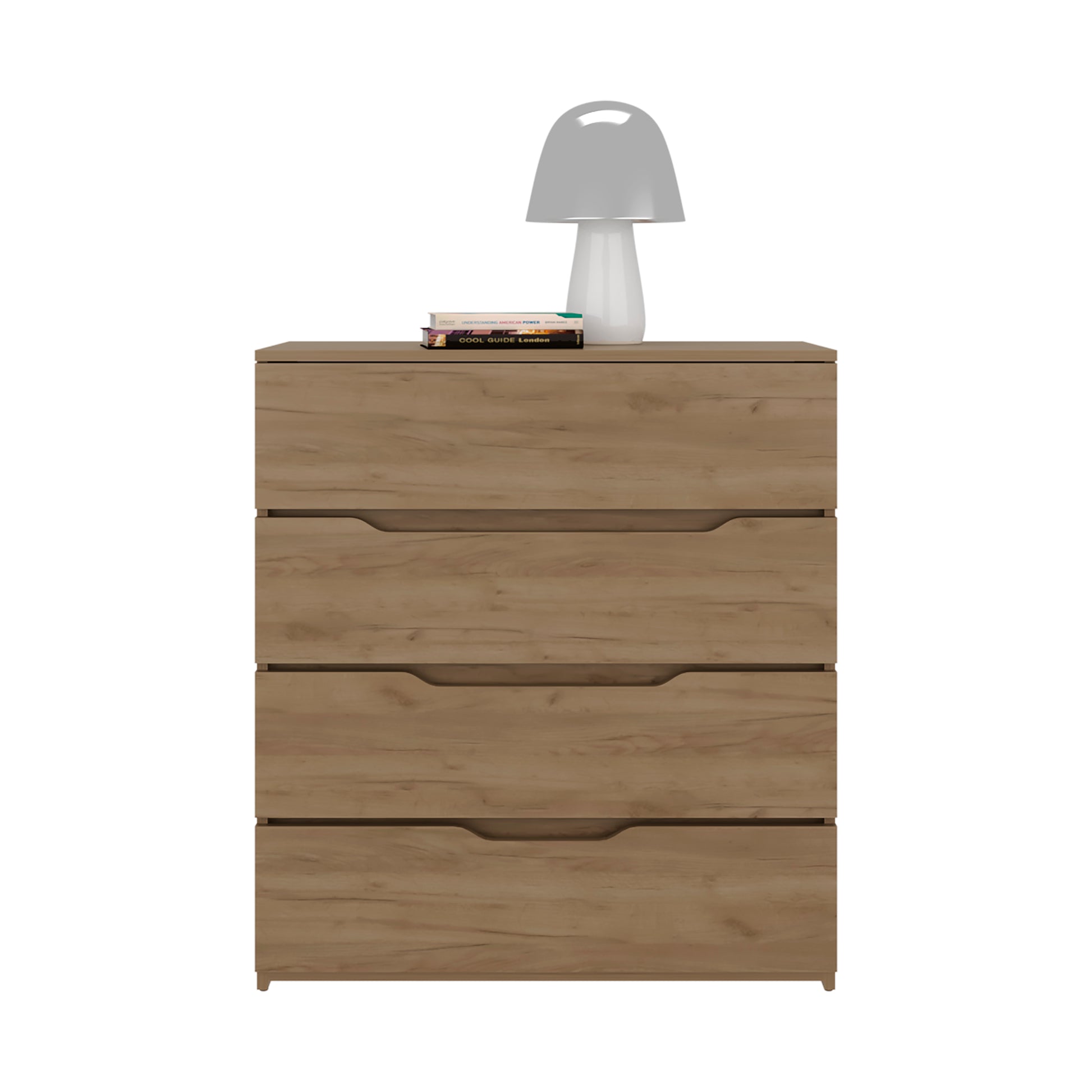 Natural Engineered Wood Dresser - 35.1" 4 Drawer Chest