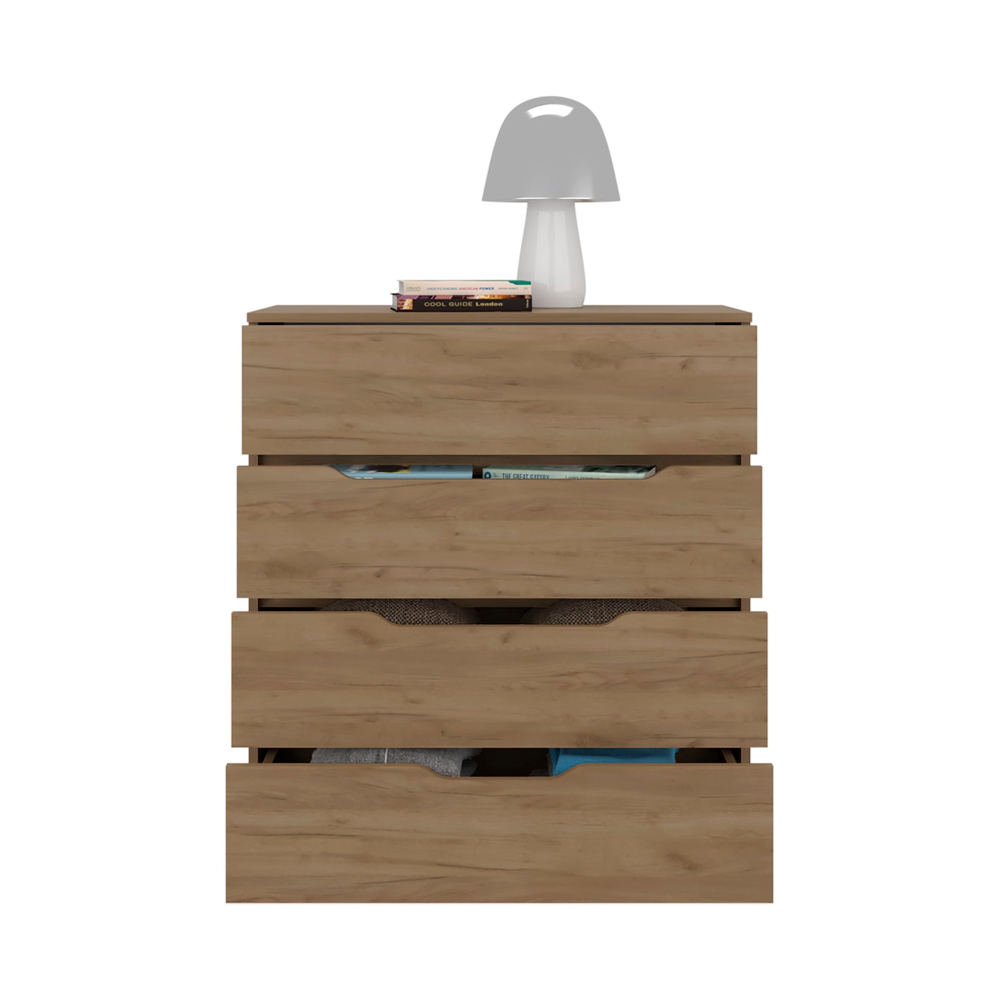 Natural Engineered Wood Dresser - 35.1" 4 Drawer Chest
