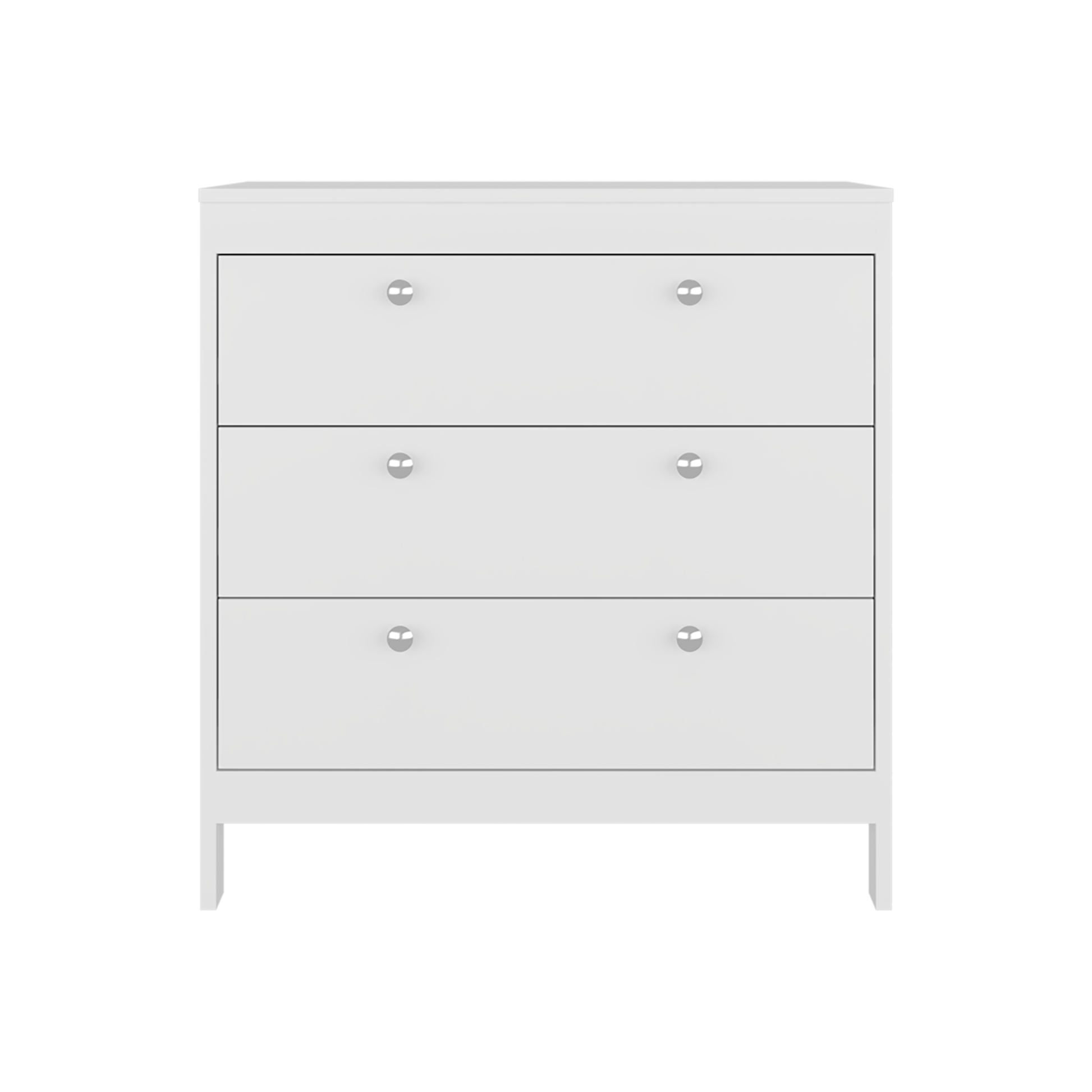 White 3-Drawer Dresser - Spacious Storage Chest
