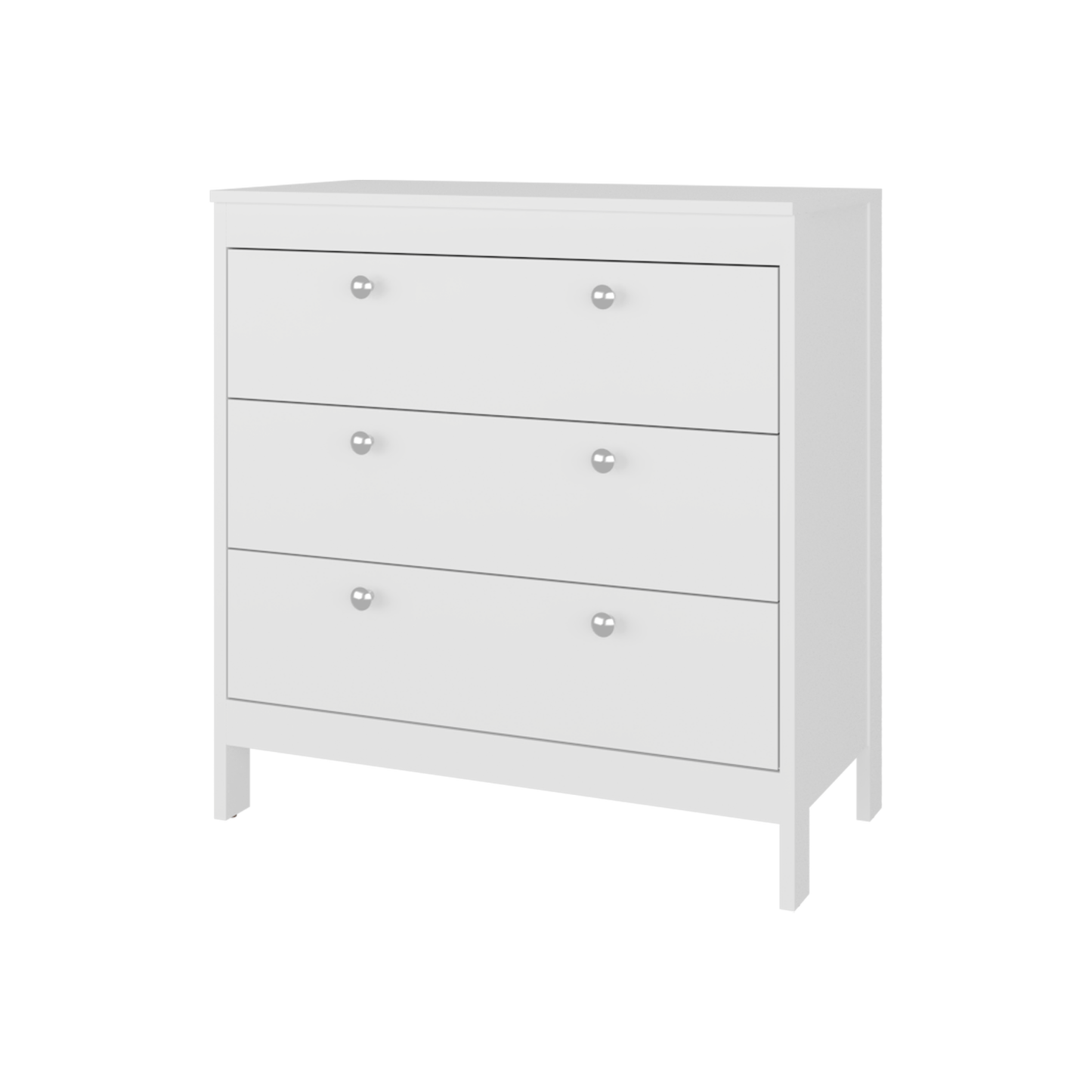White 3-Drawer Dresser - Spacious Storage Chest