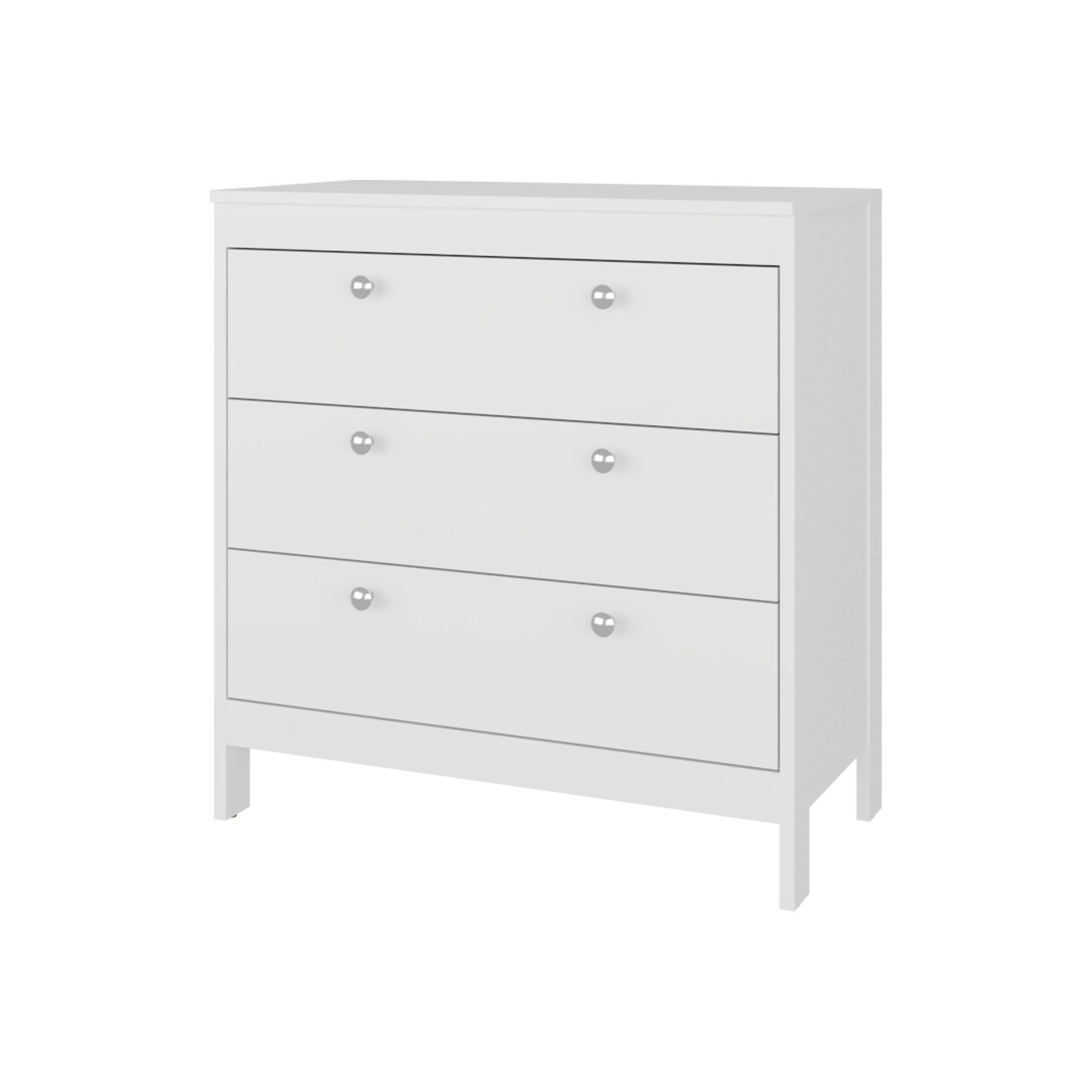 White 3-Drawer Dresser - Spacious Storage Chest