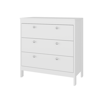 White 3-Drawer Dresser - Spacious Storage Chest