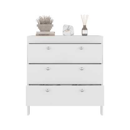 White 3-Drawer Dresser - Spacious Storage Chest