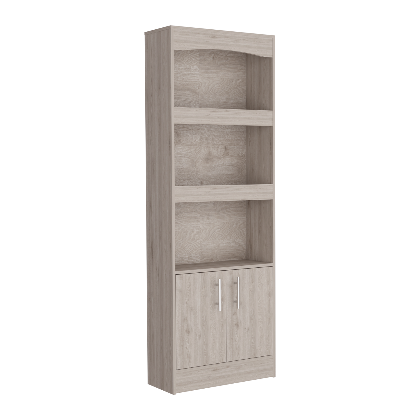 Light Gray Office Desk Set - 2 Piece Bookcase & Desk