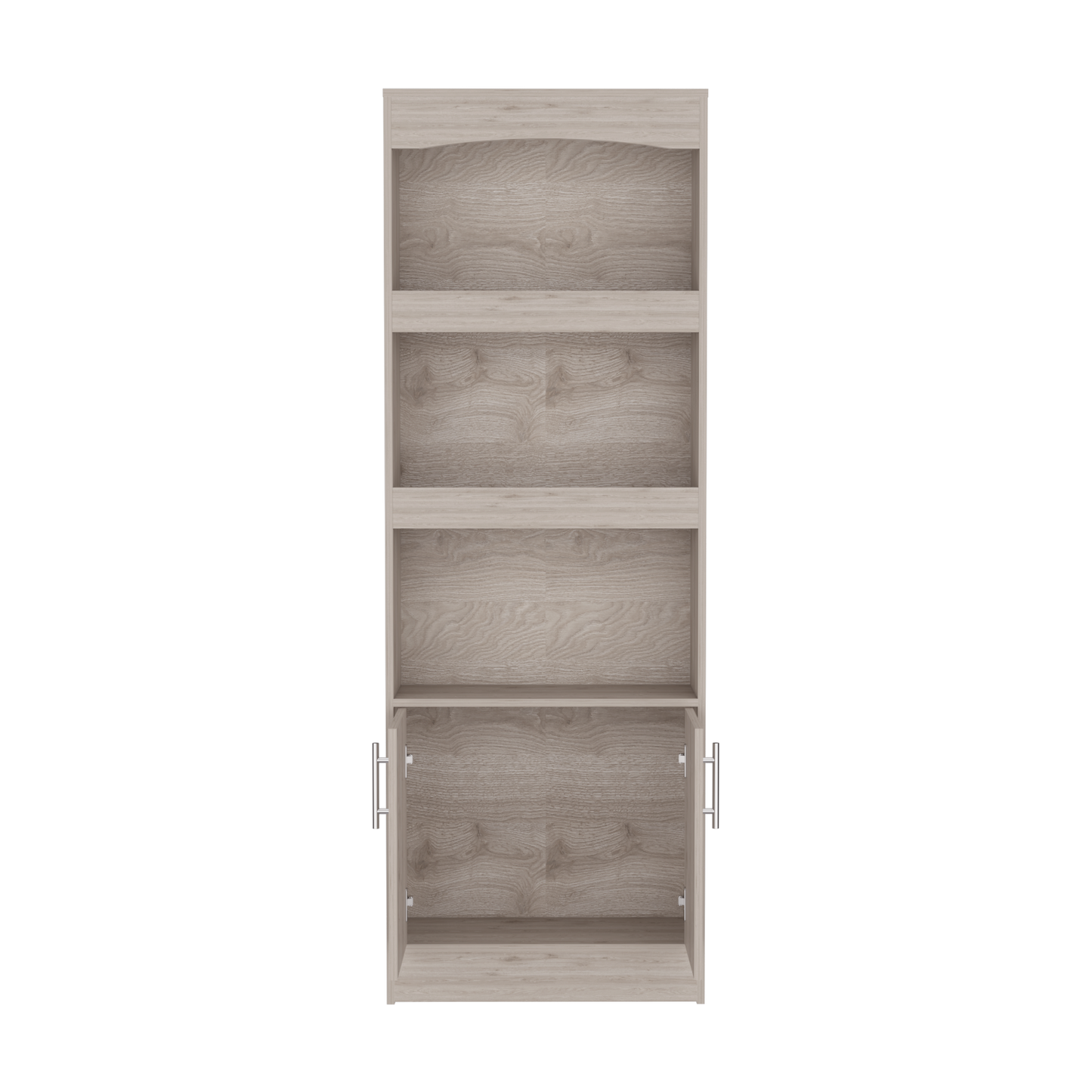 Light Gray Office Desk Set - 2 Piece Bookcase & Desk