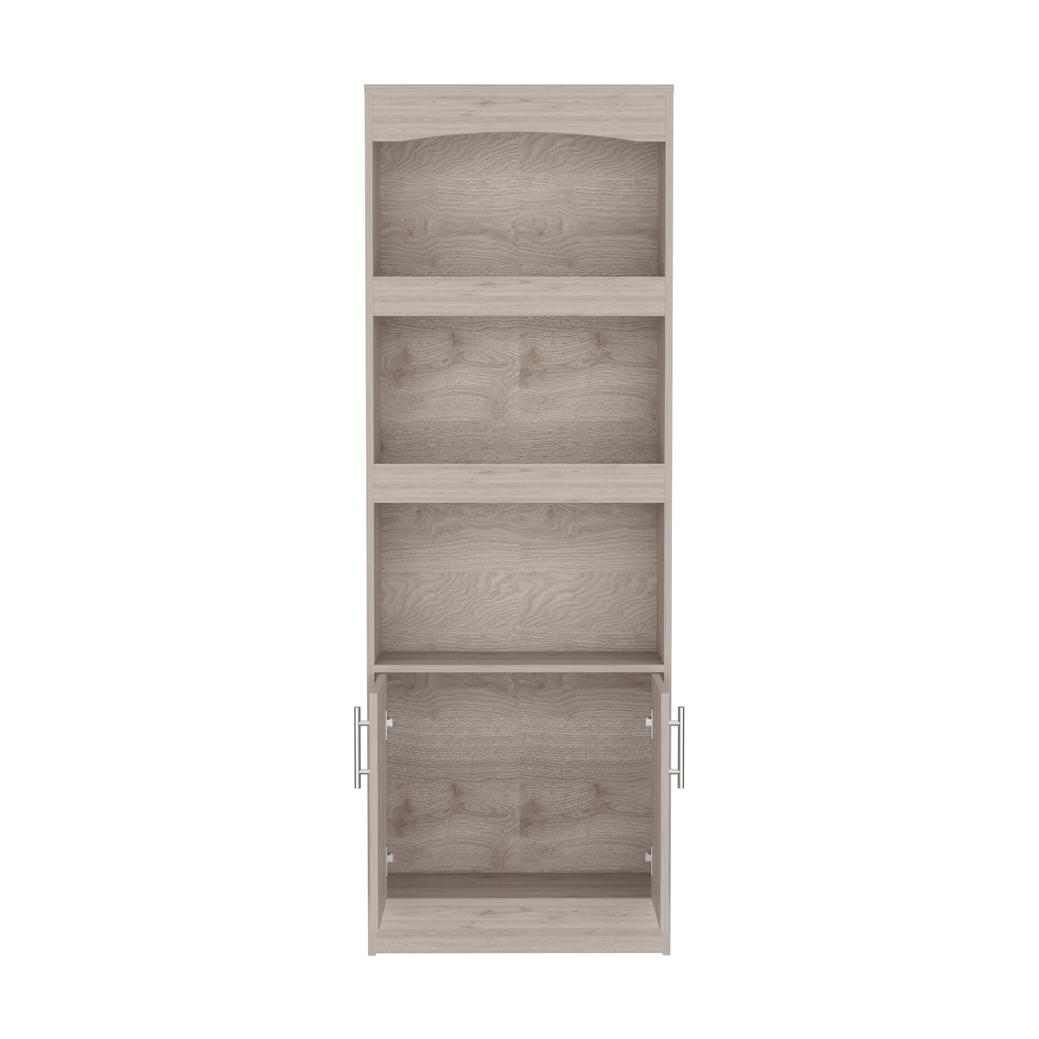 Light Gray Office Desk Set - 2 Piece Bookcase & Desk