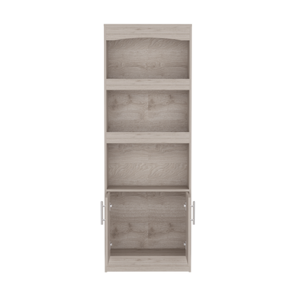Light Gray Office Desk Set - 2 Piece Bookcase & Desk