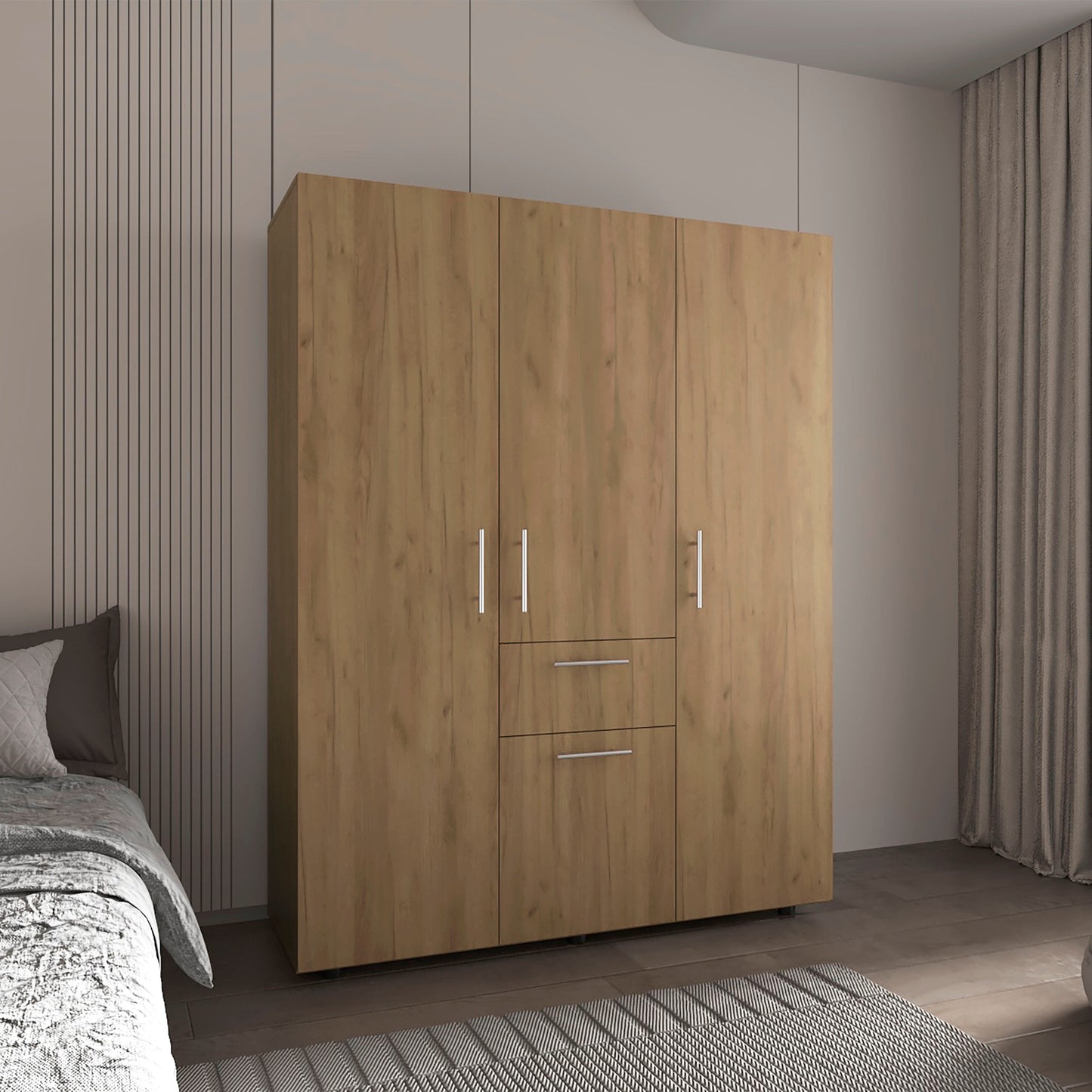 Armoire, 2 Doors, 5 Shelves, 1 Drawer
