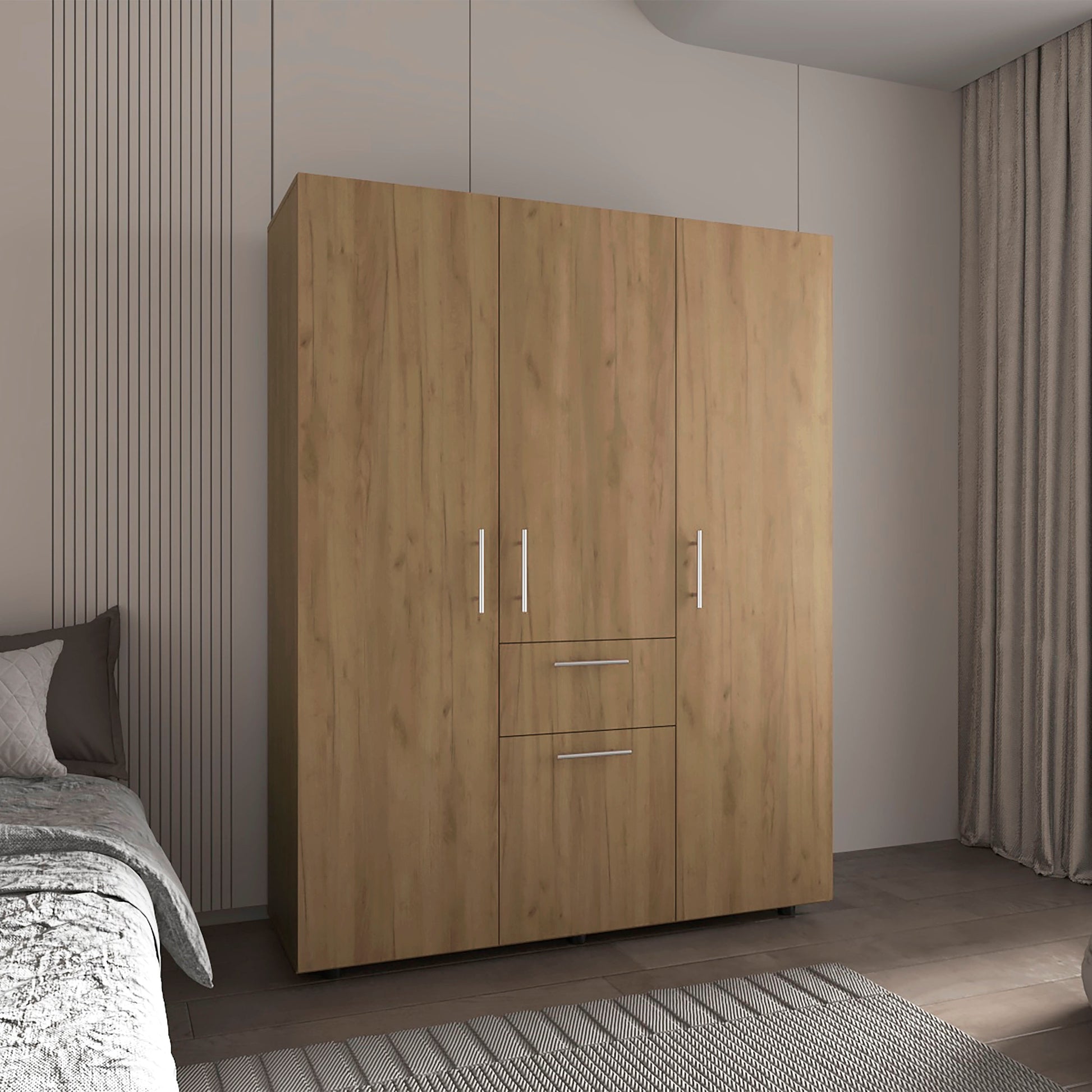 Armoire, 2 Doors, 5 Shelves, 1 Drawer