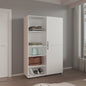 Wardrobe 72.4" H, 2 Doors, 6 Legs, 5 Shelves, White - Wardrobe