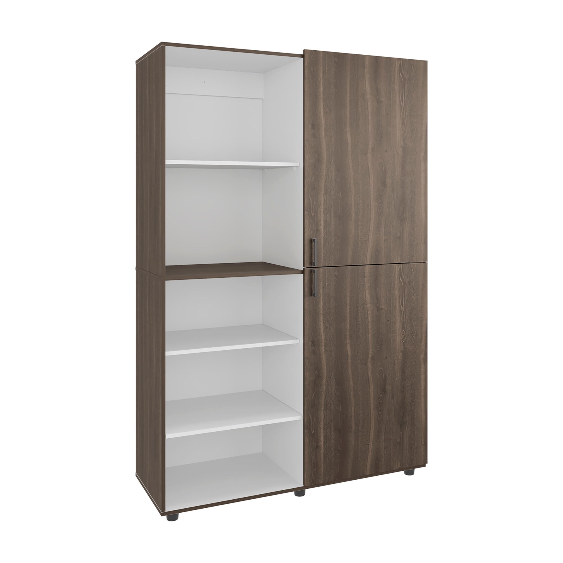 Gray Wardrobe with 5 Shelves - 72" Tall Storage Dresser