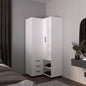 Armoire 70.9" H, 1 Door, 3 Drawers, 7 Shelves, 10 Legs, White - Bedroom