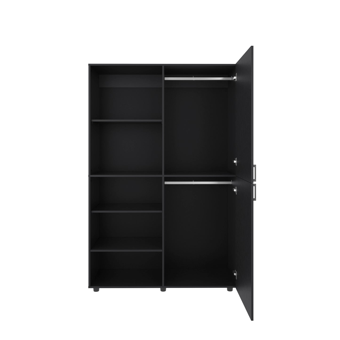 Black Engineered Wood Dresser - 72" Wide Storage