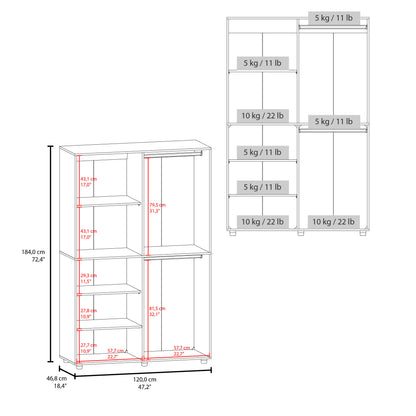 Black Engineered Wood Dresser - 72" Wide Storage