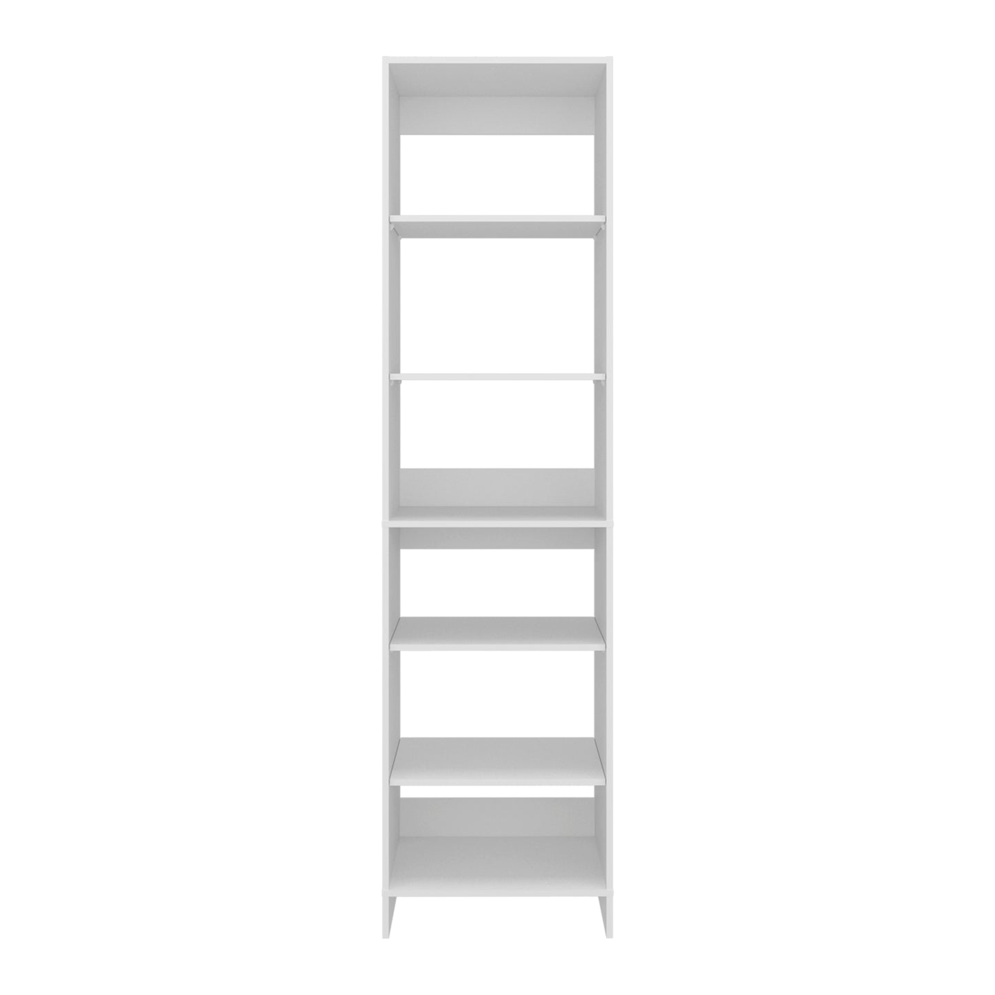 84" White Engineered Wood Dresser with 6 Shelves for Bedroom