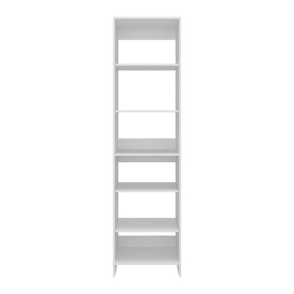84" White Engineered Wood Dresser with 6 Shelves for Bedroom