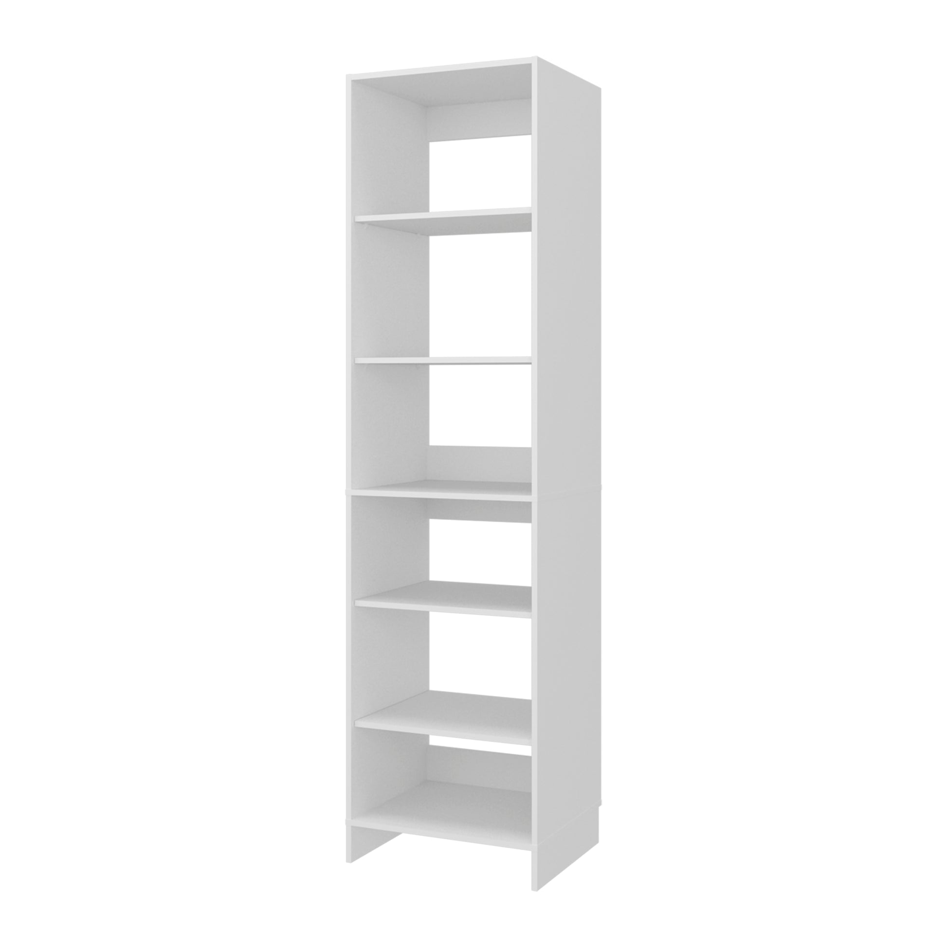 84" White Engineered Wood Dresser with 6 Shelves for Bedroom